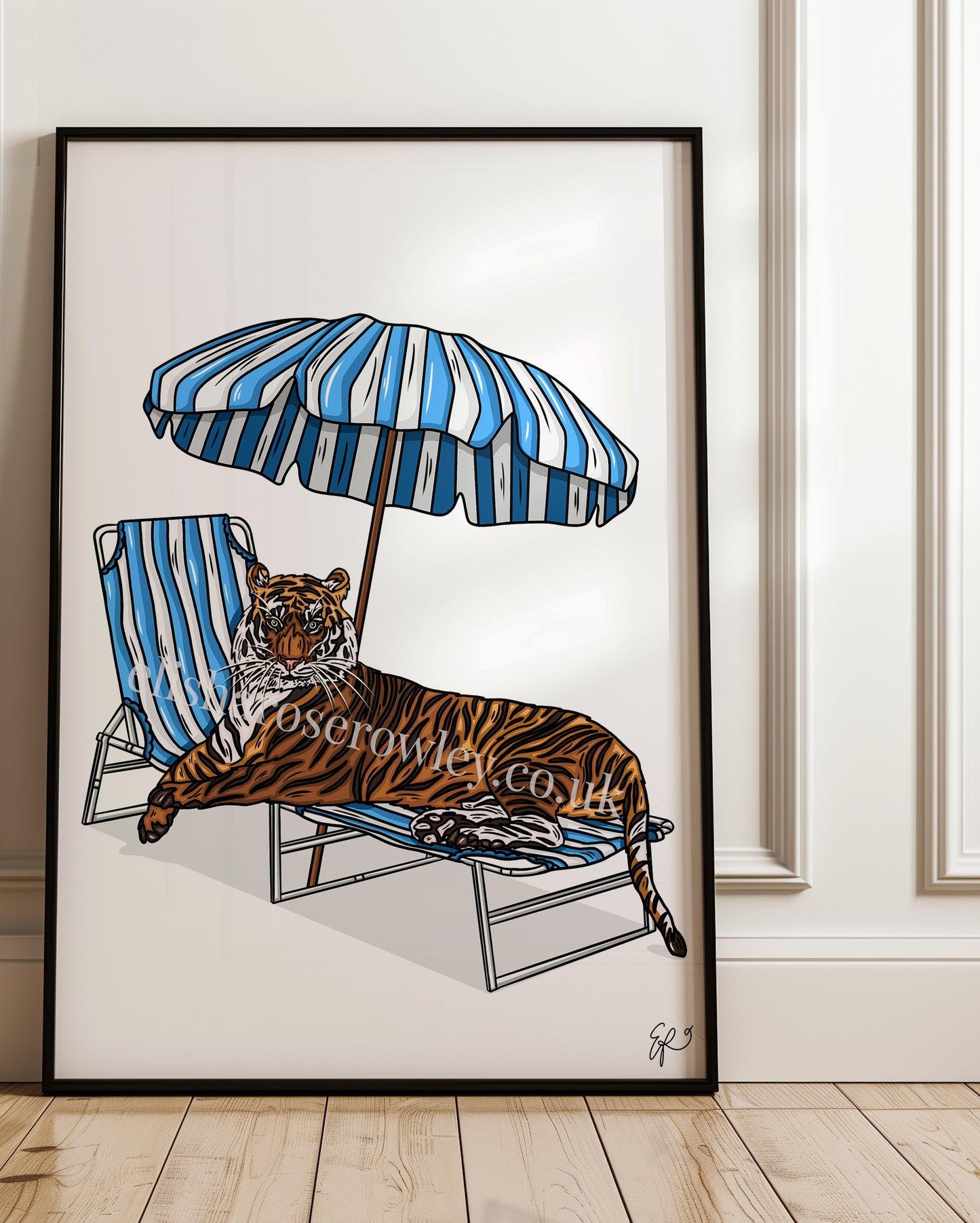 Sunshine and Stripes! Summer Animal Art Print