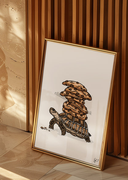 Turtle's Cookies! Biscuit Kitchen/Nursery Wall Art Print