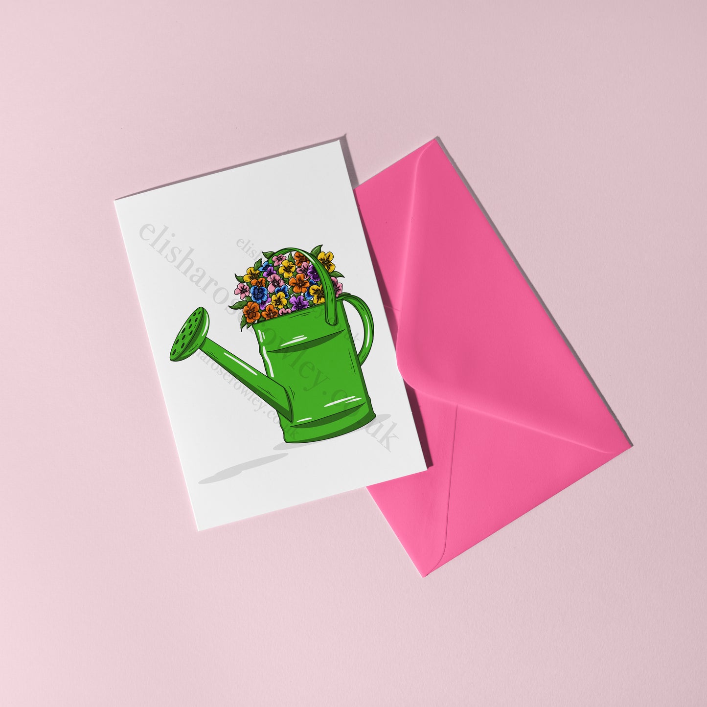 Pansies Springtime Floral Greeting Card - Blank/Birthday/Mother's Day