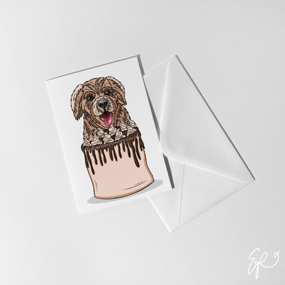 Dog Cake, Birthday/Every-Day Greeting Card A5