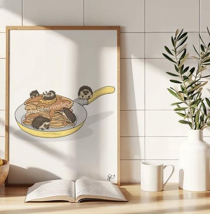 Prickles and Pancakes - Hand-drawn and Illustrated Art Print