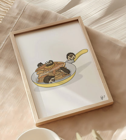Prickles and Pancakes - Hand-drawn and Illustrated Art Print