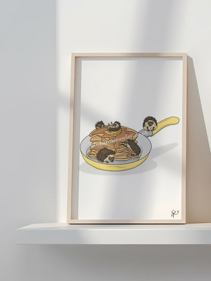 Prickles and Pancakes - Hand-drawn and Illustrated Art Print