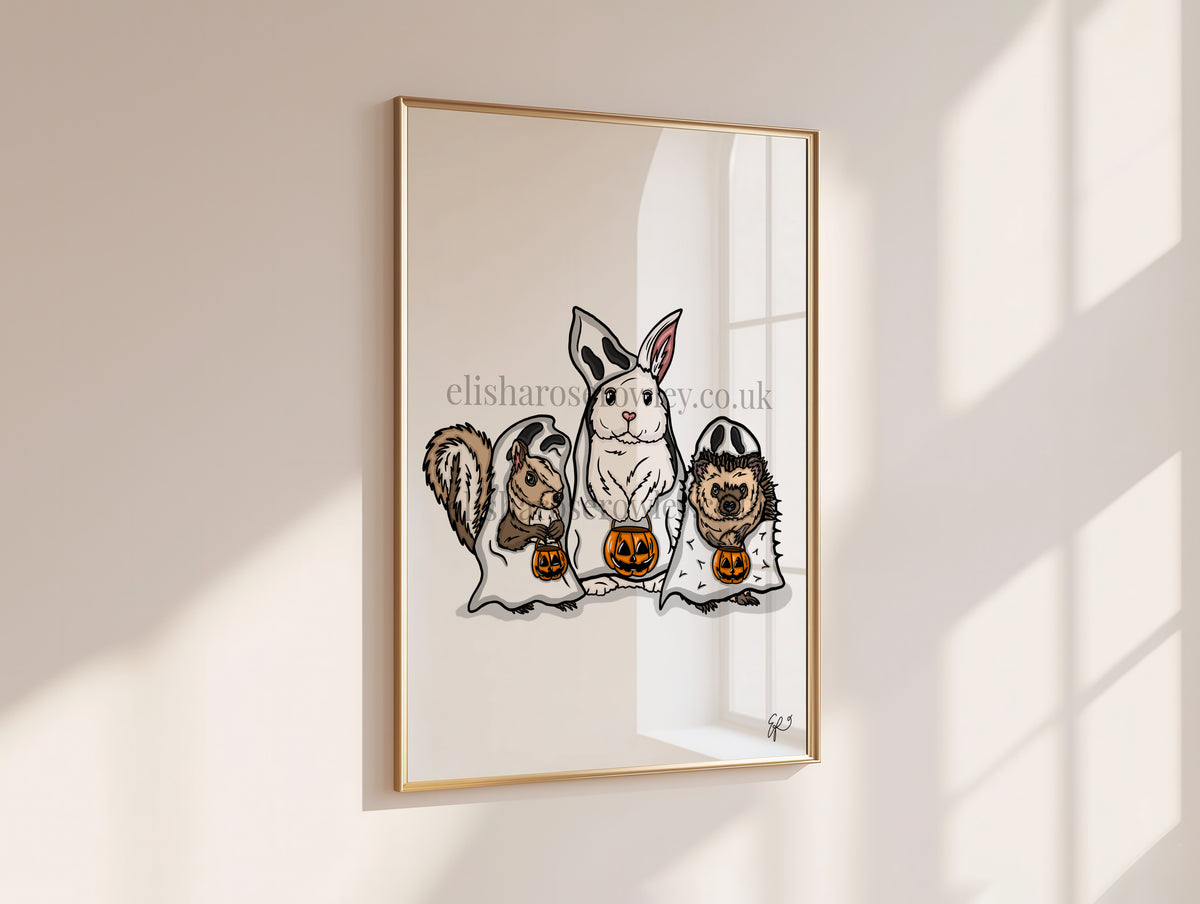 The Little Woodland Ghosts! (Trio Print) Autumn/Halloween Collection
