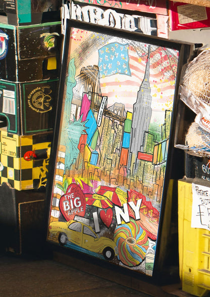New York City Hand-drawn and Illustrated Art Print